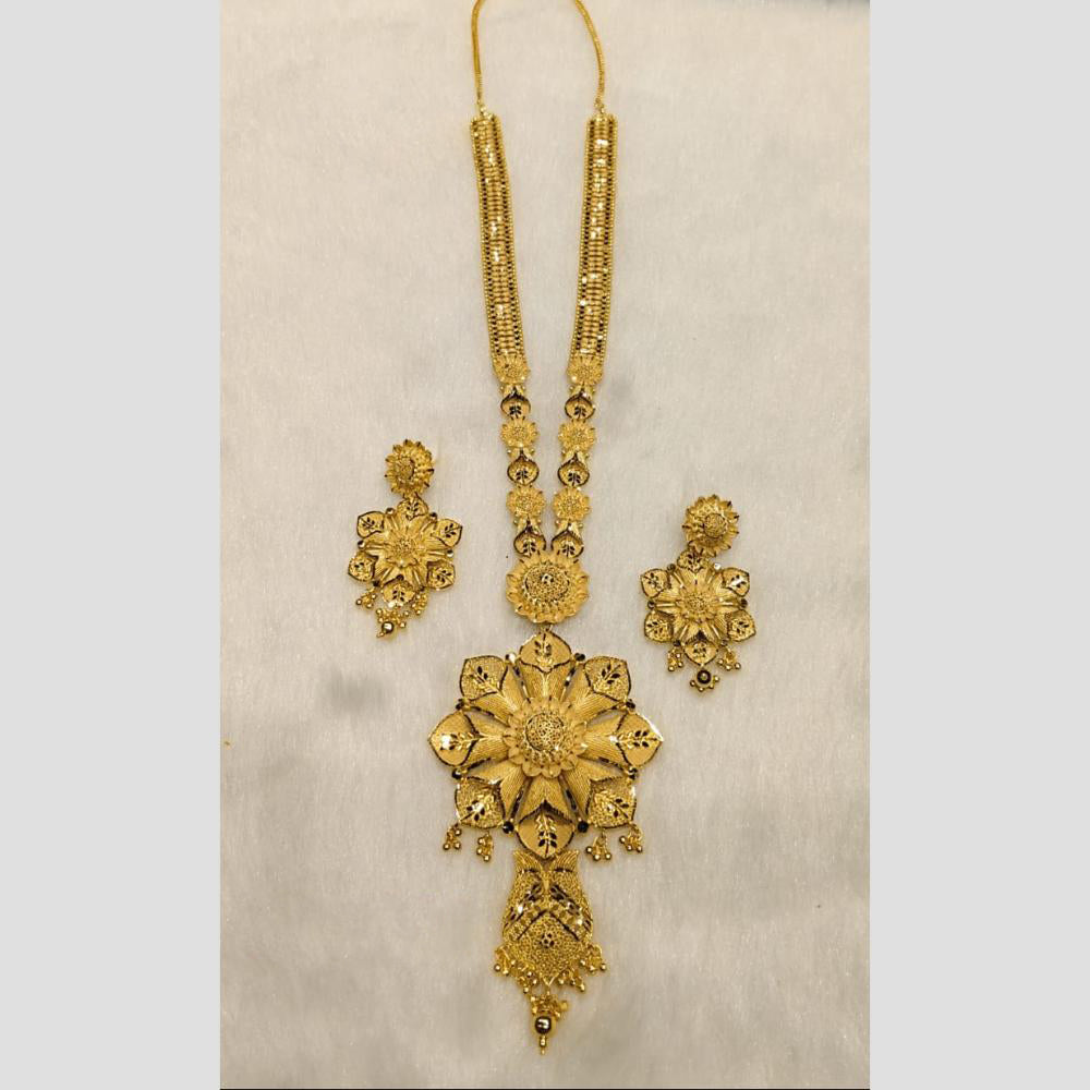 Sunrise Gold Forming Long Necklace Set