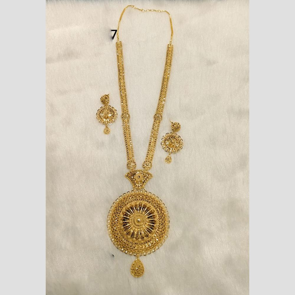 Sunrise Gold Forming Long Necklace Set