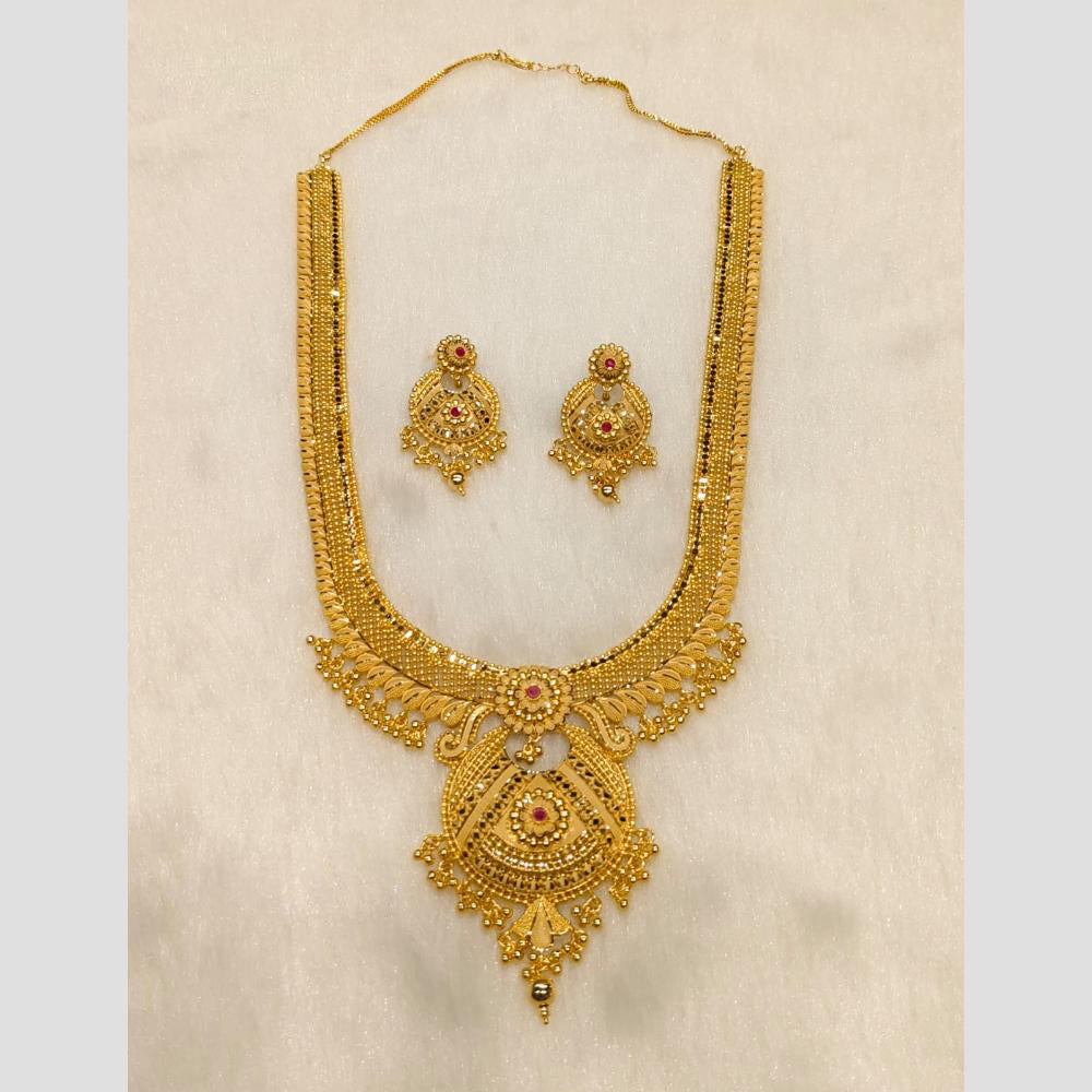 Sunrise Gold Forming Long Necklace Set