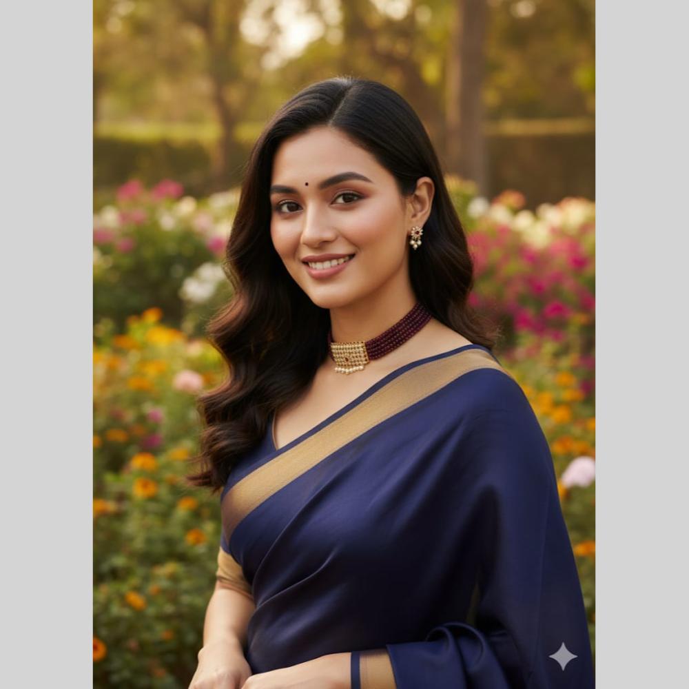 Naitika Arts Elegant Crystal Stone Pearl Choker Necklace Set