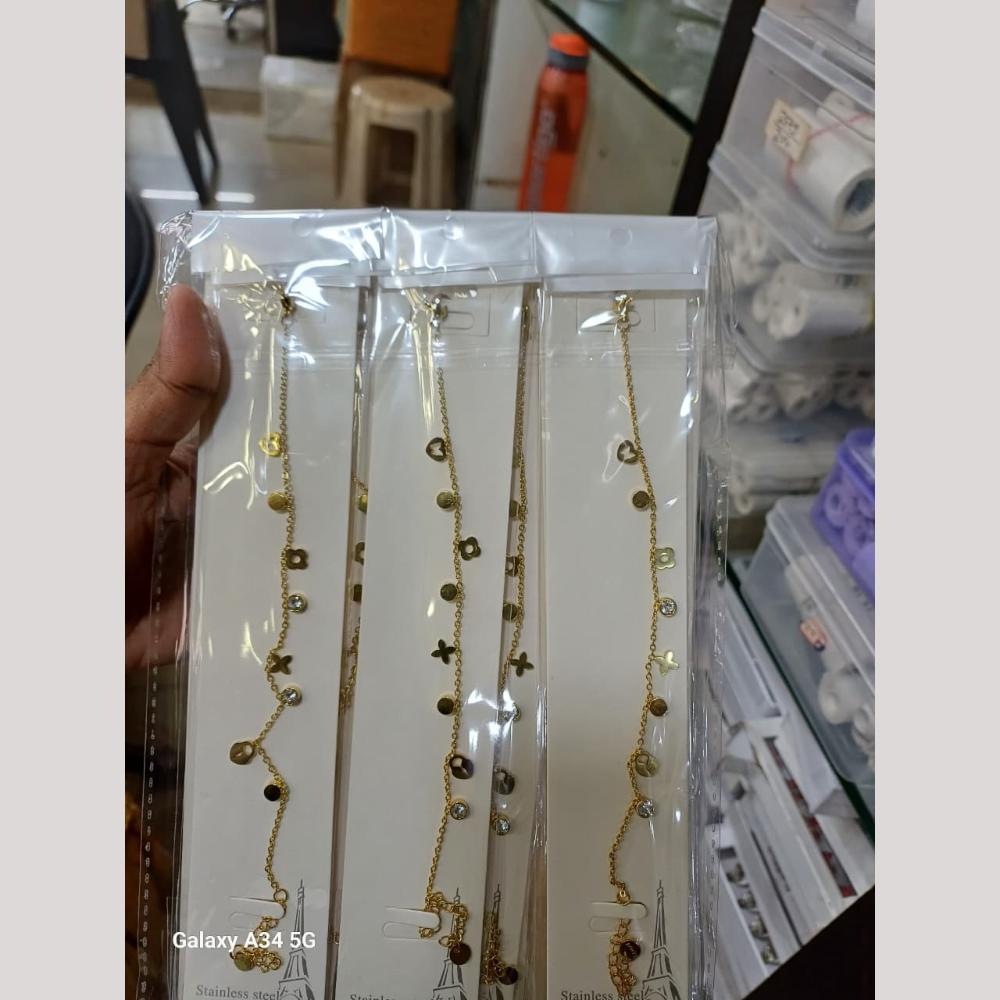 Tarohi Jewels Gold Plated Austrian Stone Adjustable Bracelet