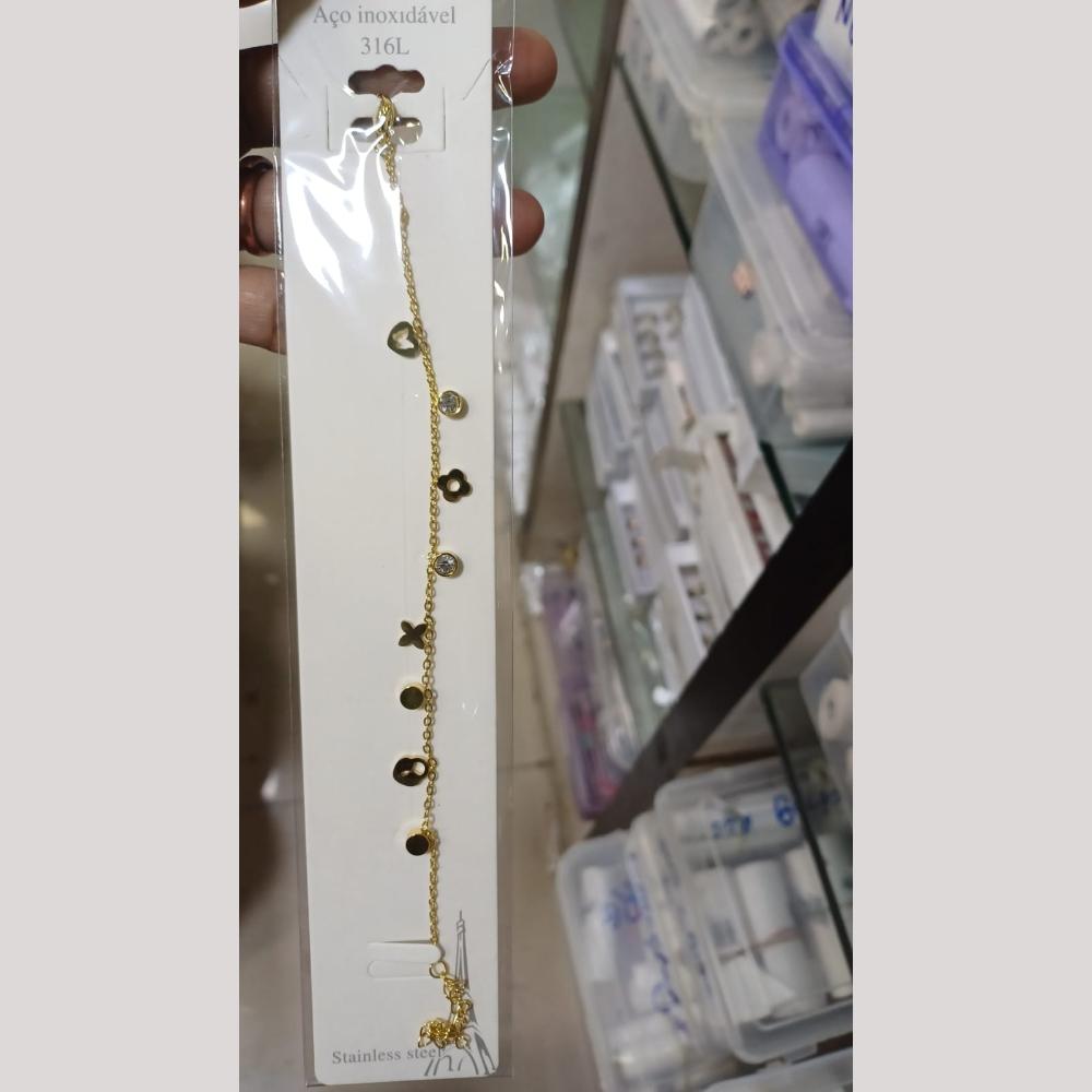 Tarohi Jewels Gold Plated Austrian Stone Adjustable Bracelet