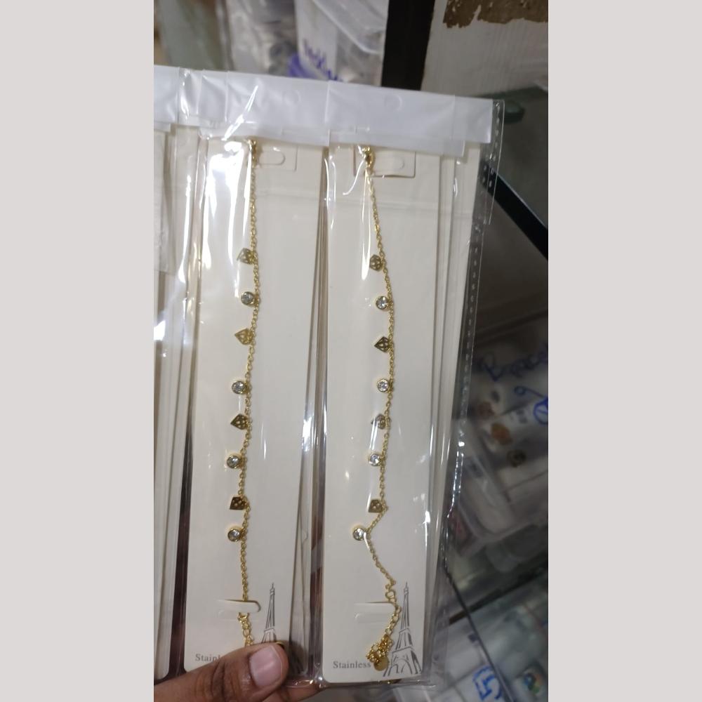 Tarohi Jewels Gold Plated Austrian Stone Adjustable Bracelet