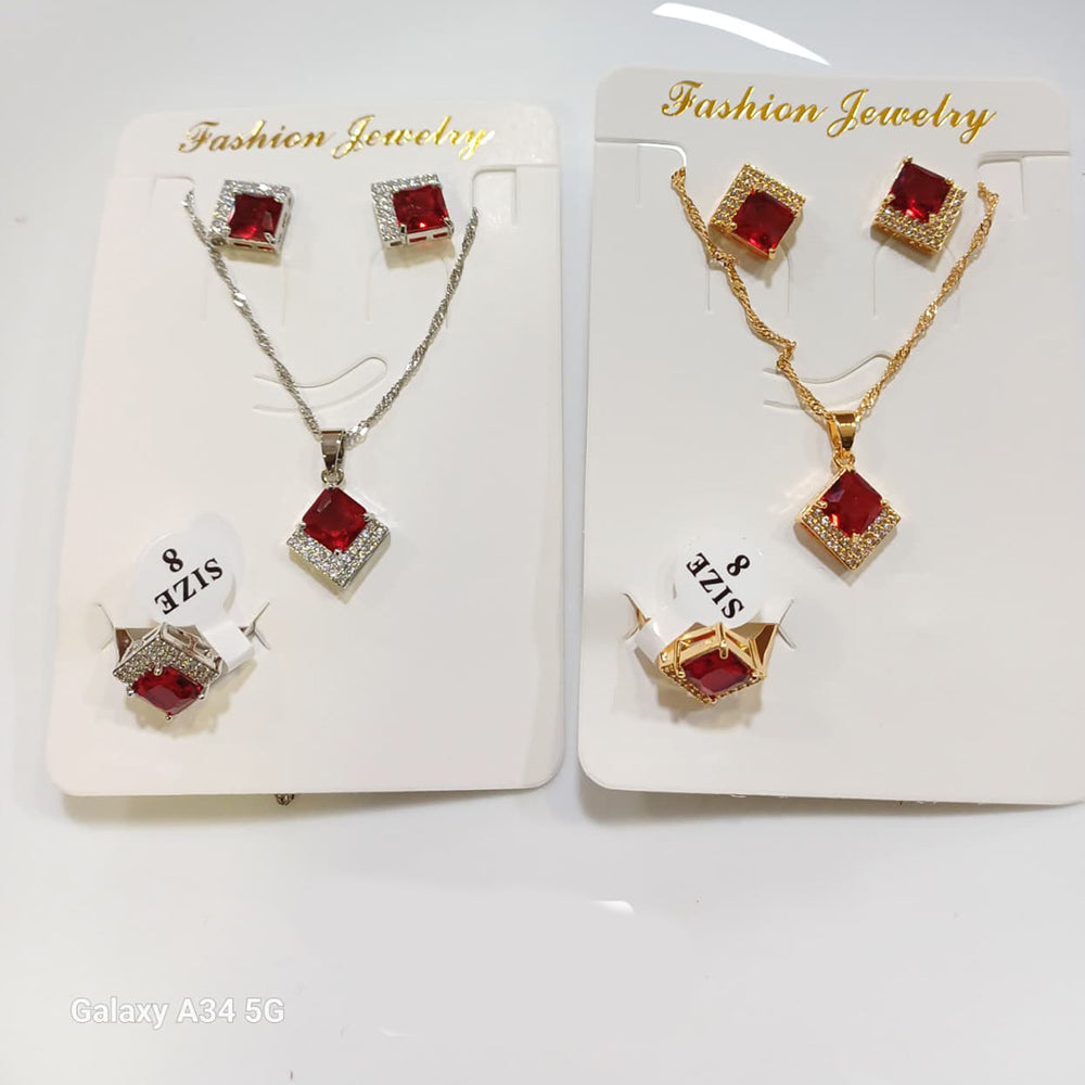 Tarohi Jewels Crystal Stone Combo Set
