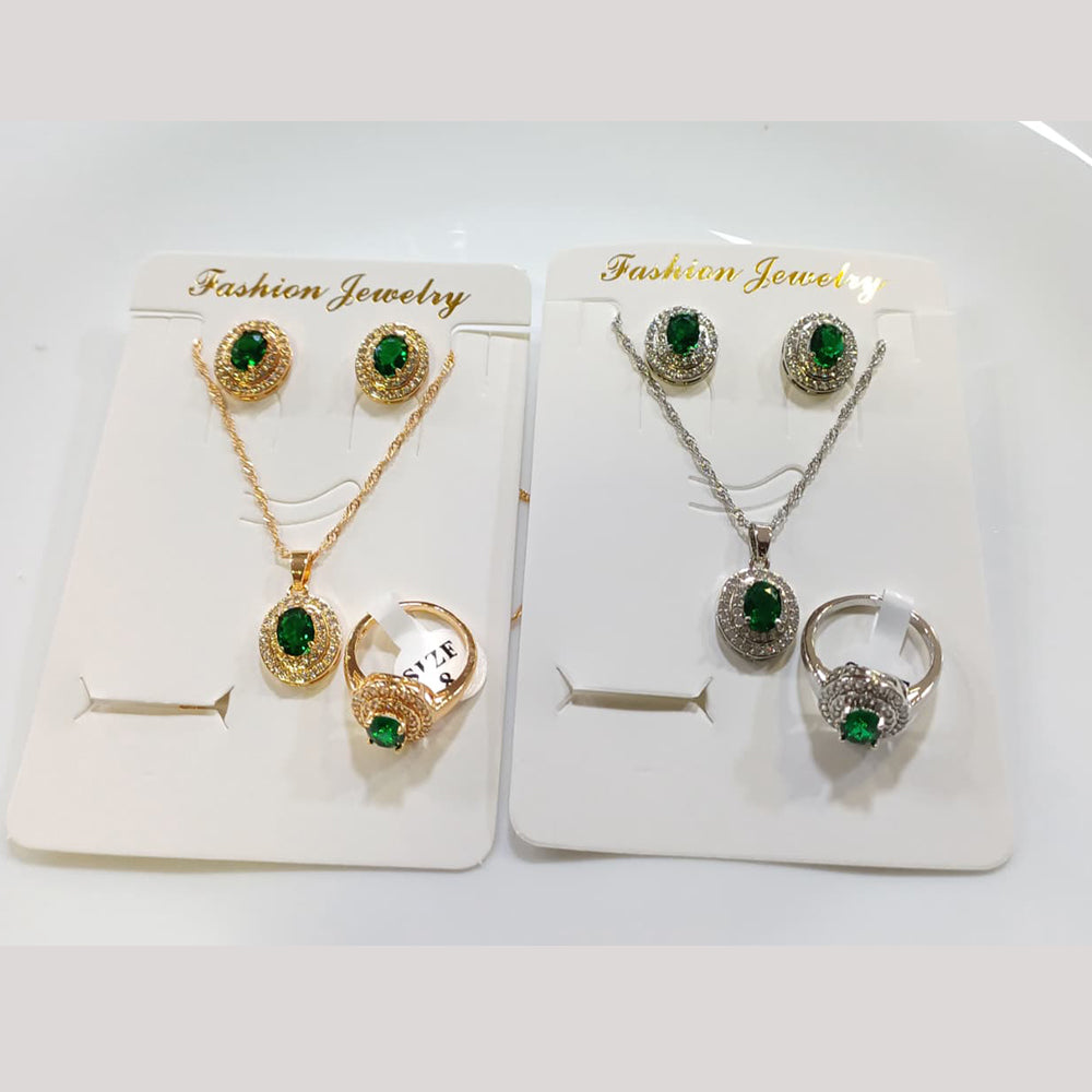 Tarohi Jewels Crystal Stone Combo Set