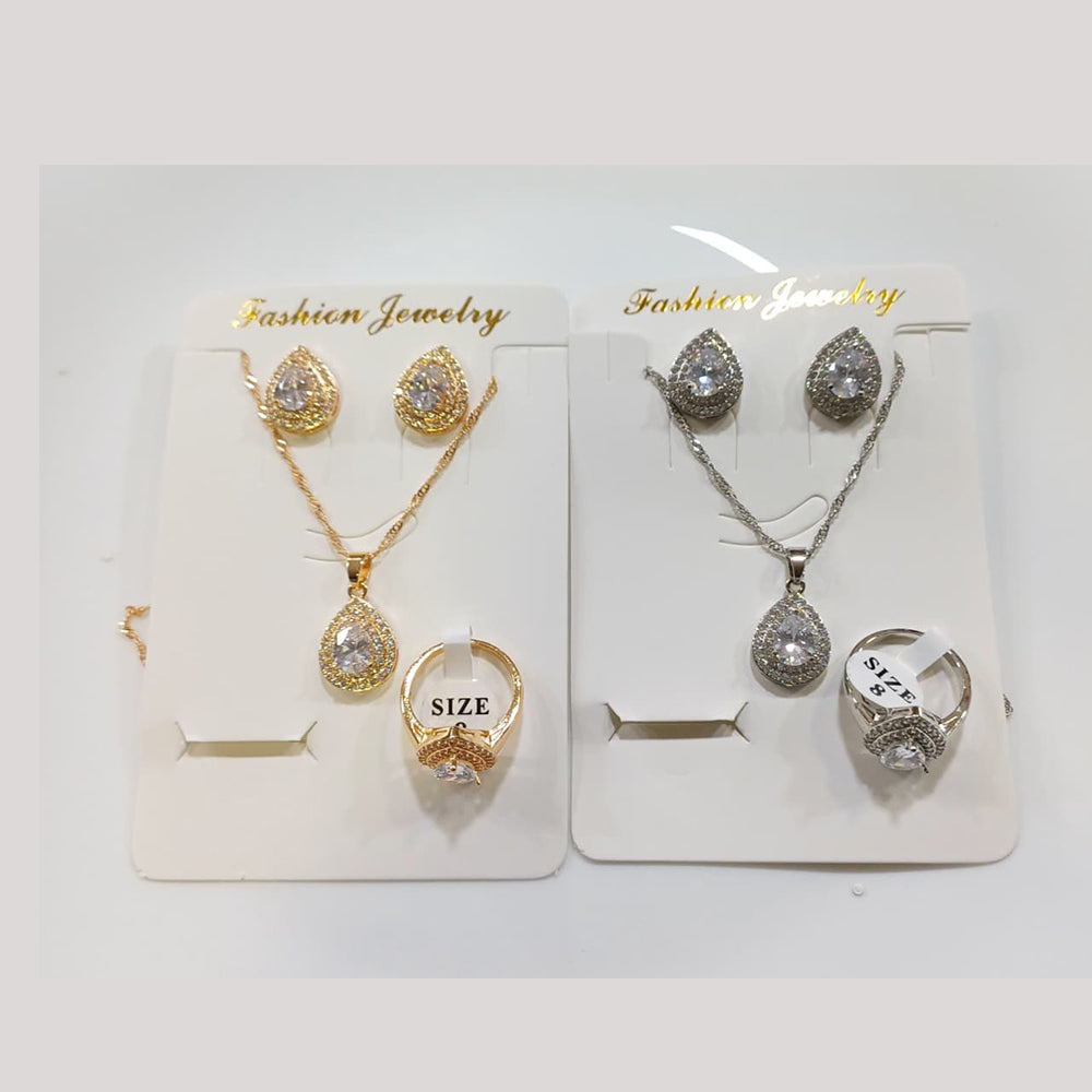 Tarohi Jewels Crystal Stone Combo Set
