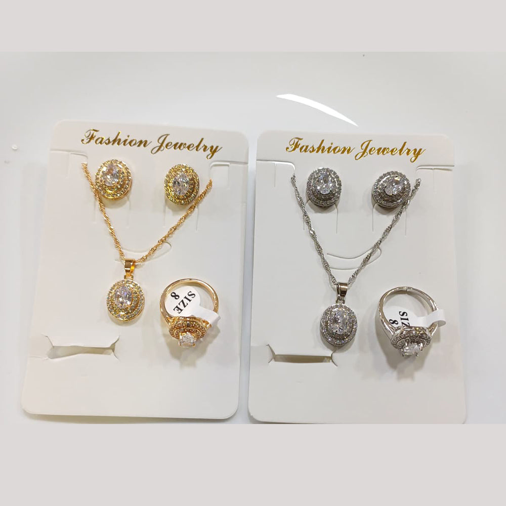 Tarohi Jewels Crystal Stone Combo Set