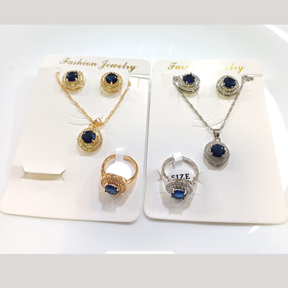Tarohi Jewels Crystal Stone Combo Set