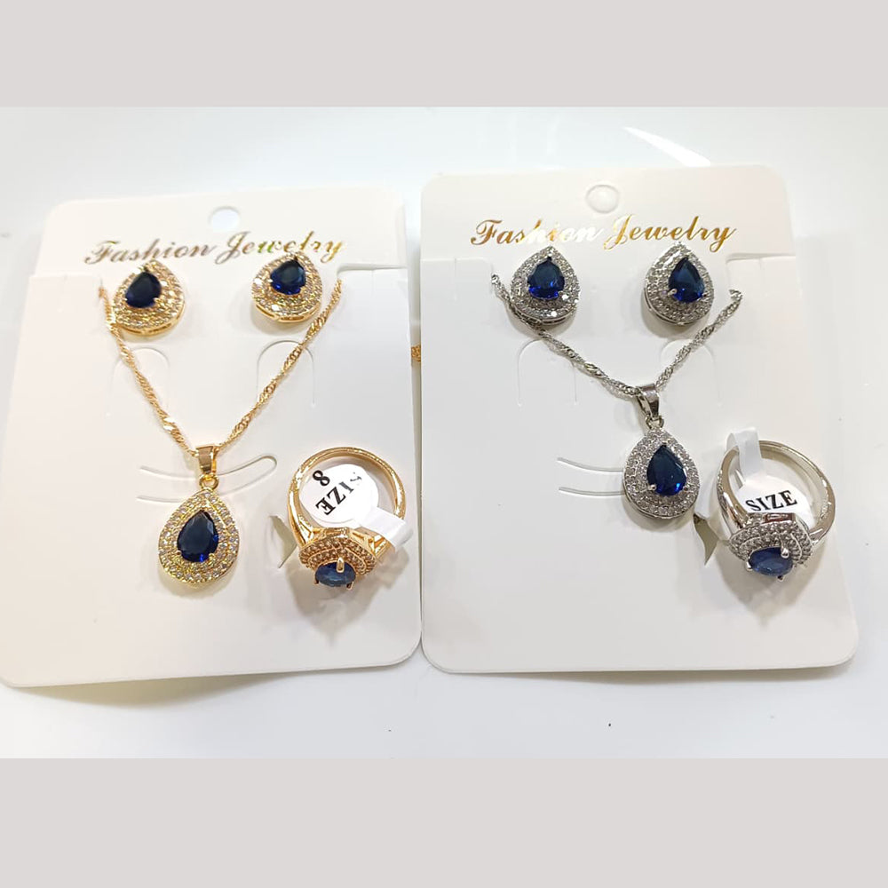 Tarohi Jewels Crystal Stone Combo Set