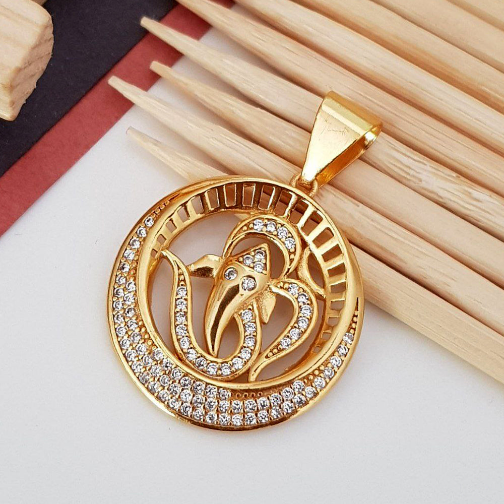 Gold Plated Ganpati Gold Locket Locket Design Of Ganesh Aamrapali