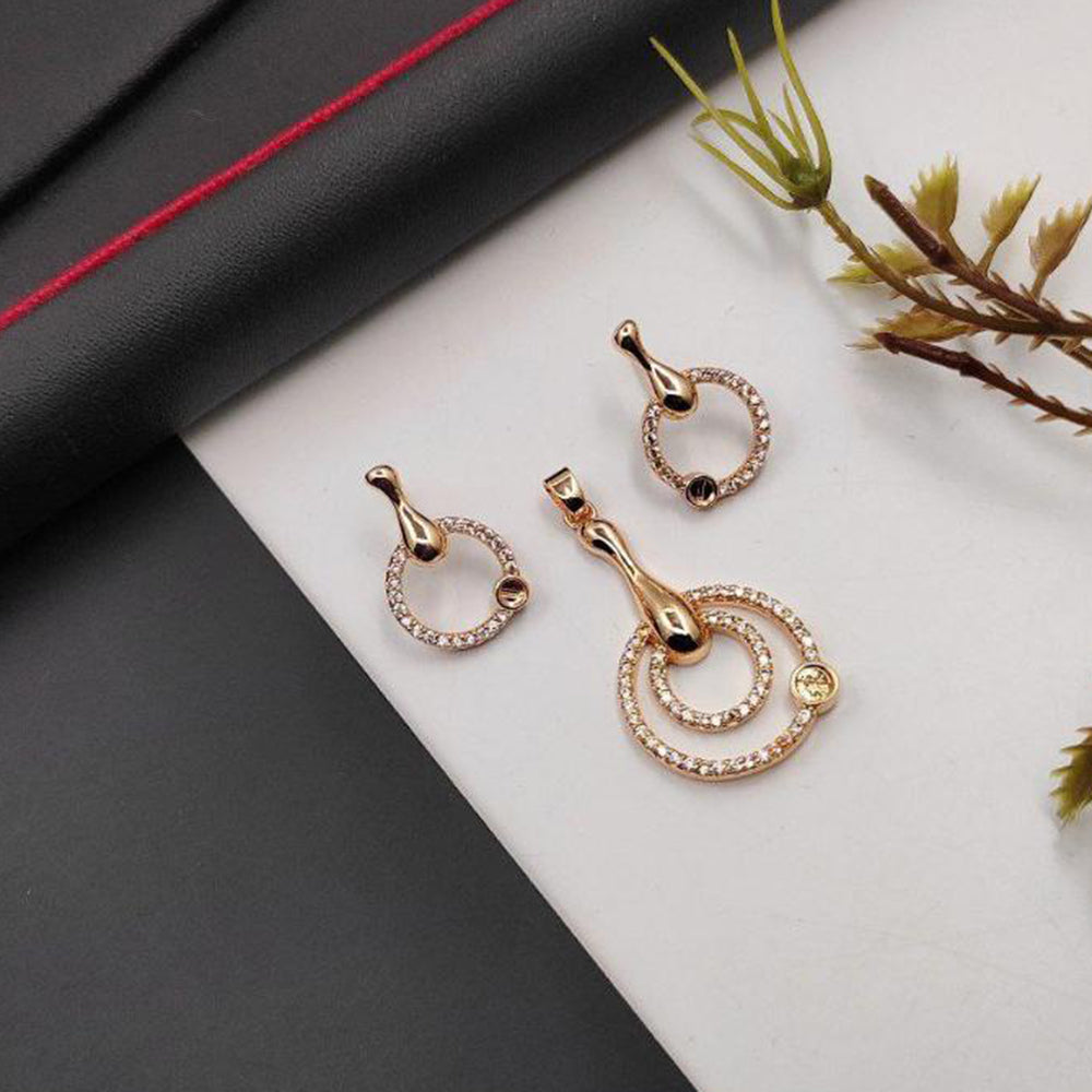 Aamrapali Elegant Austrian Stone Pendant Set