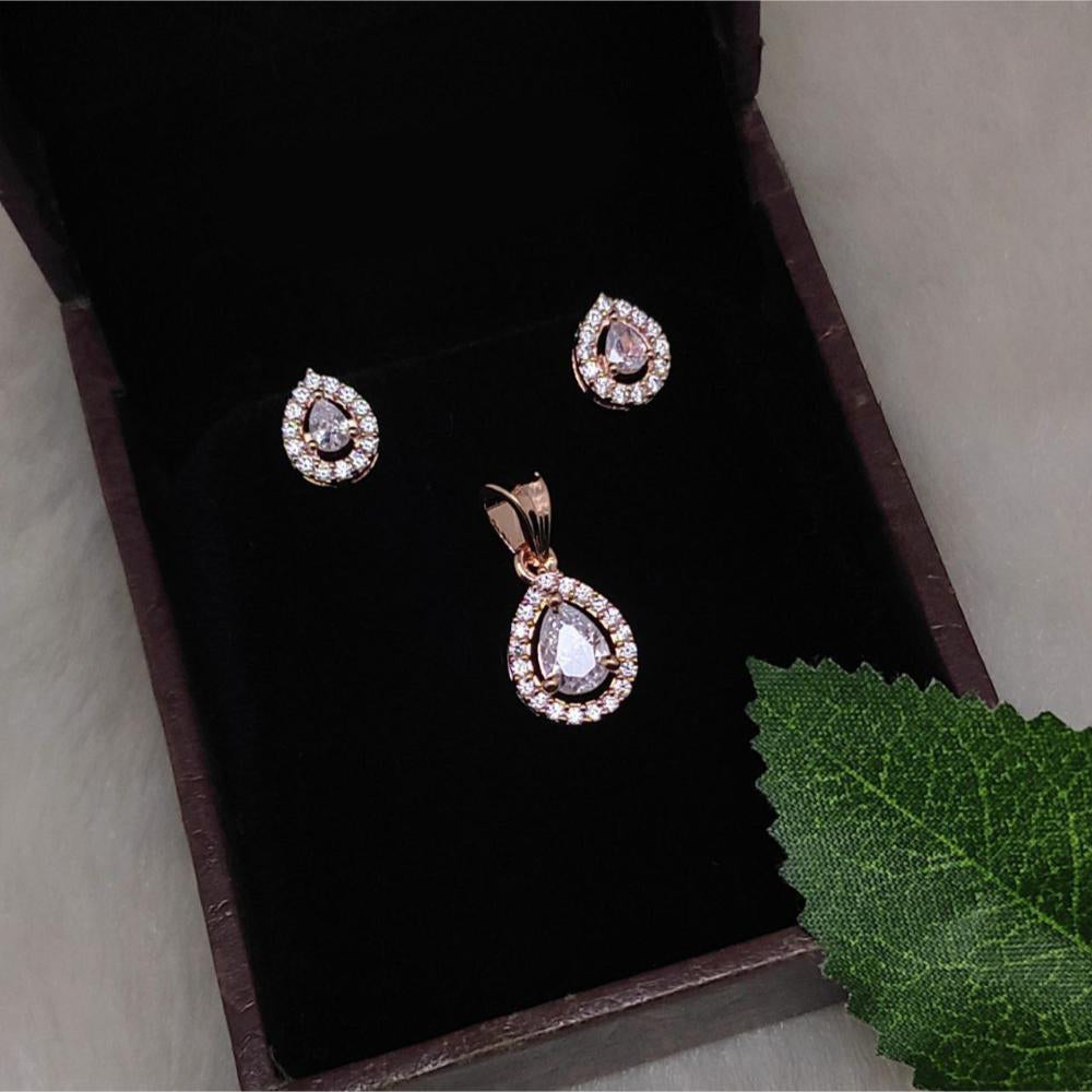 Aamrapali Elegant Austrian Stone Pendant Set