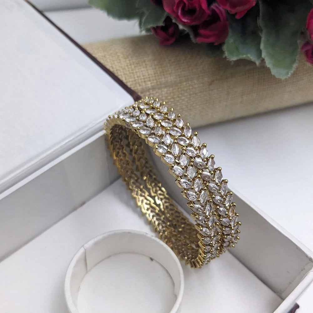Aamrapali Shimmering Crystal Bangles Set for Parties & Events