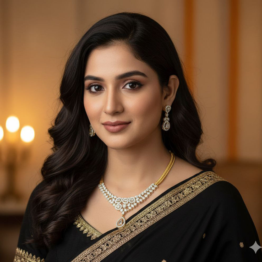 Aamrapali Classic American Daimond Necklace Set
