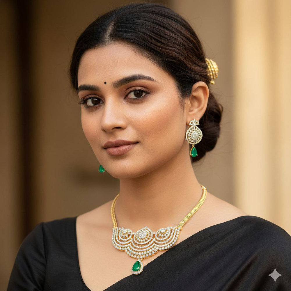 Aamrapali Classic American Daimond Necklace Set