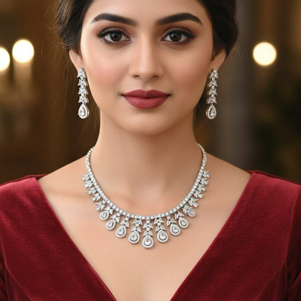 Aamrapali Classic American Daimond Necklace Set