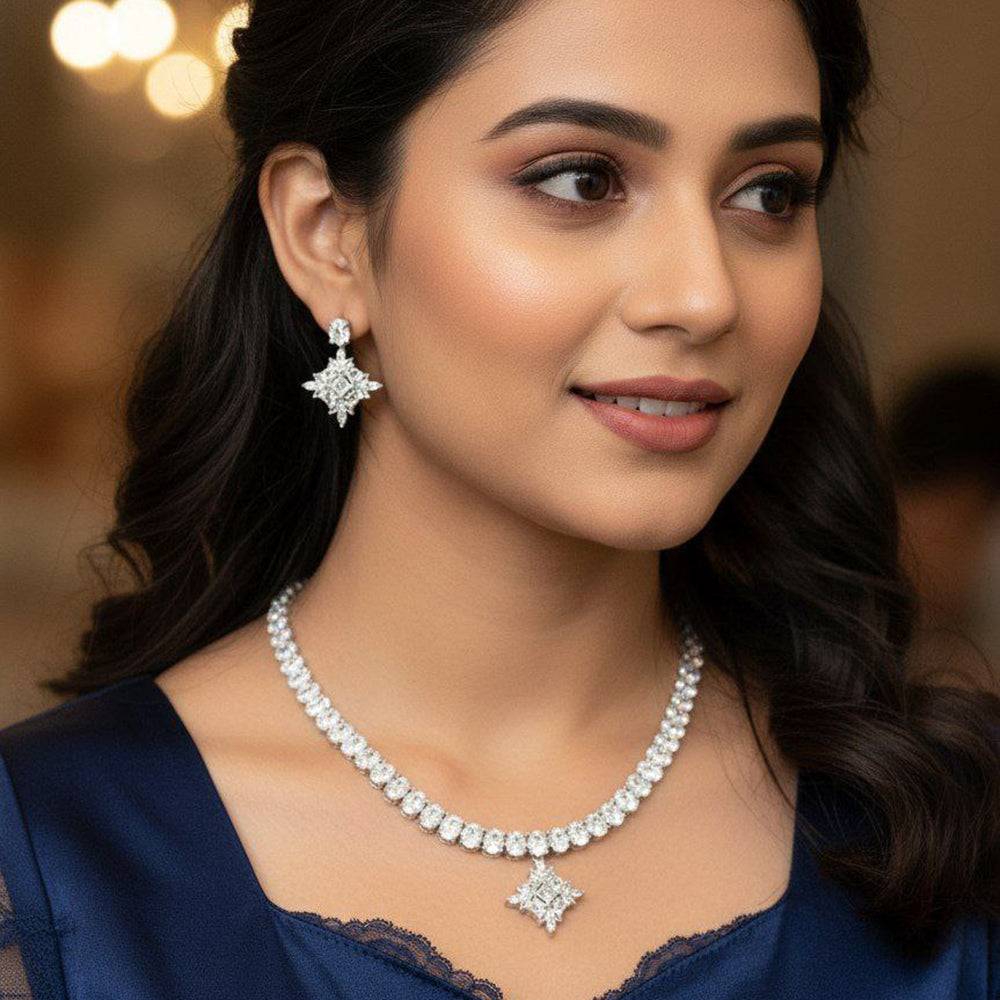 Aamrapali Luxury American Daimond Necklace Set