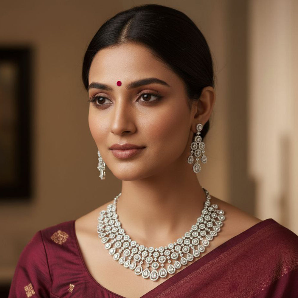 Aamrapali Luxury American Daimond Necklace Set
