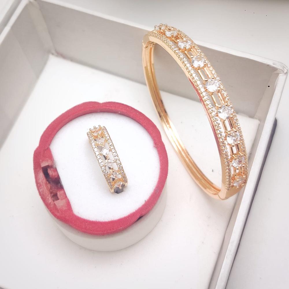 Aamrapali Partywear Austrian Stone Bracelet With Ring