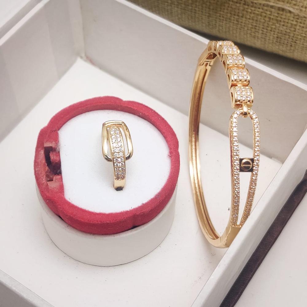 Aamrapali Partywear Austrian Stone Bracelet With Ring