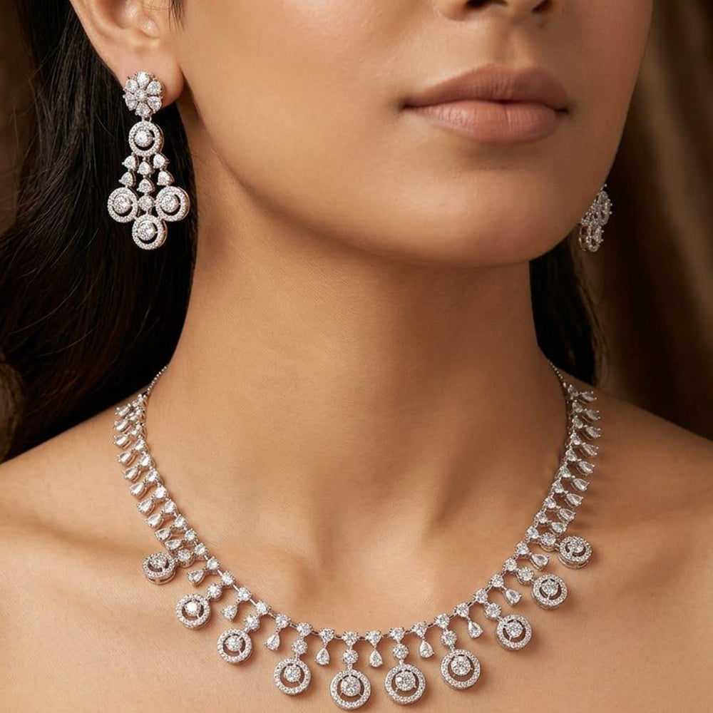 Aamrapali Exclusive American Daimond Necklace Set