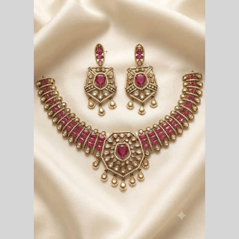 Aamrapali Sparkling American Daimond Neckalce Set