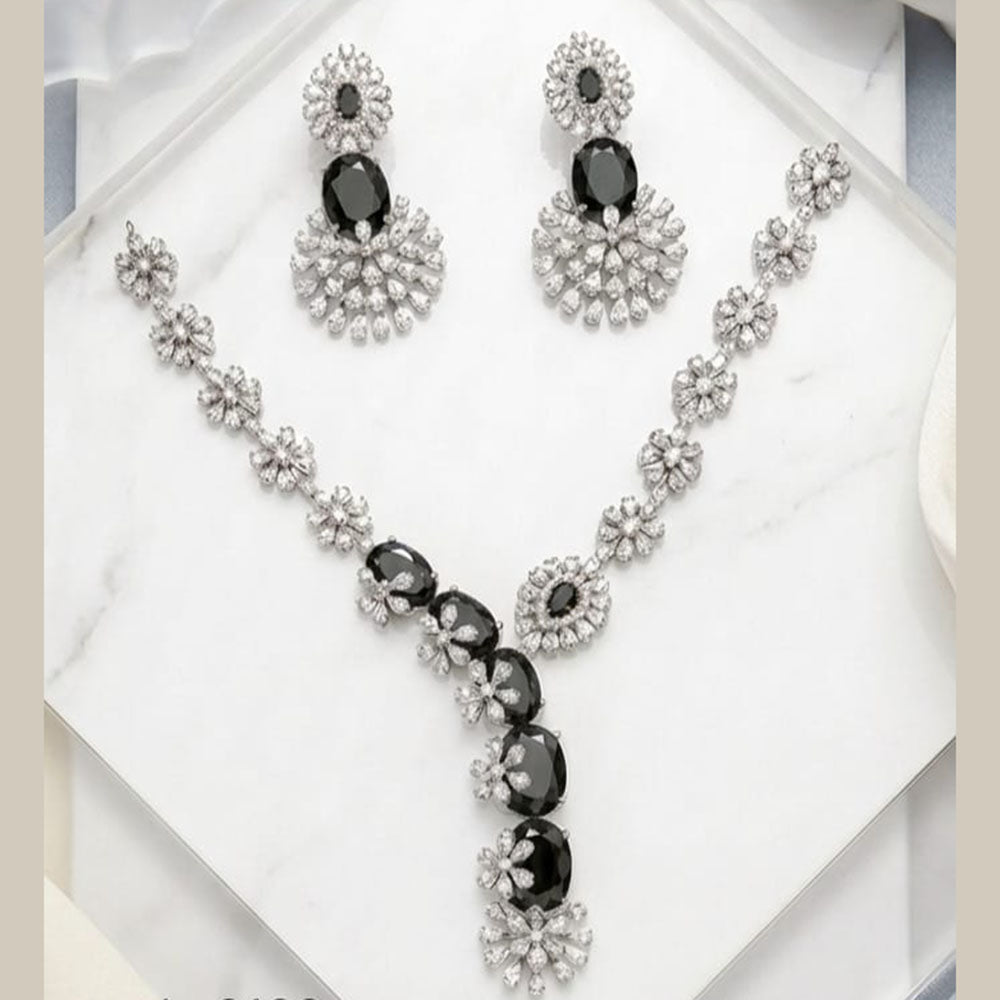 Aamrapali Sparkling American Daimond Neckalce Set