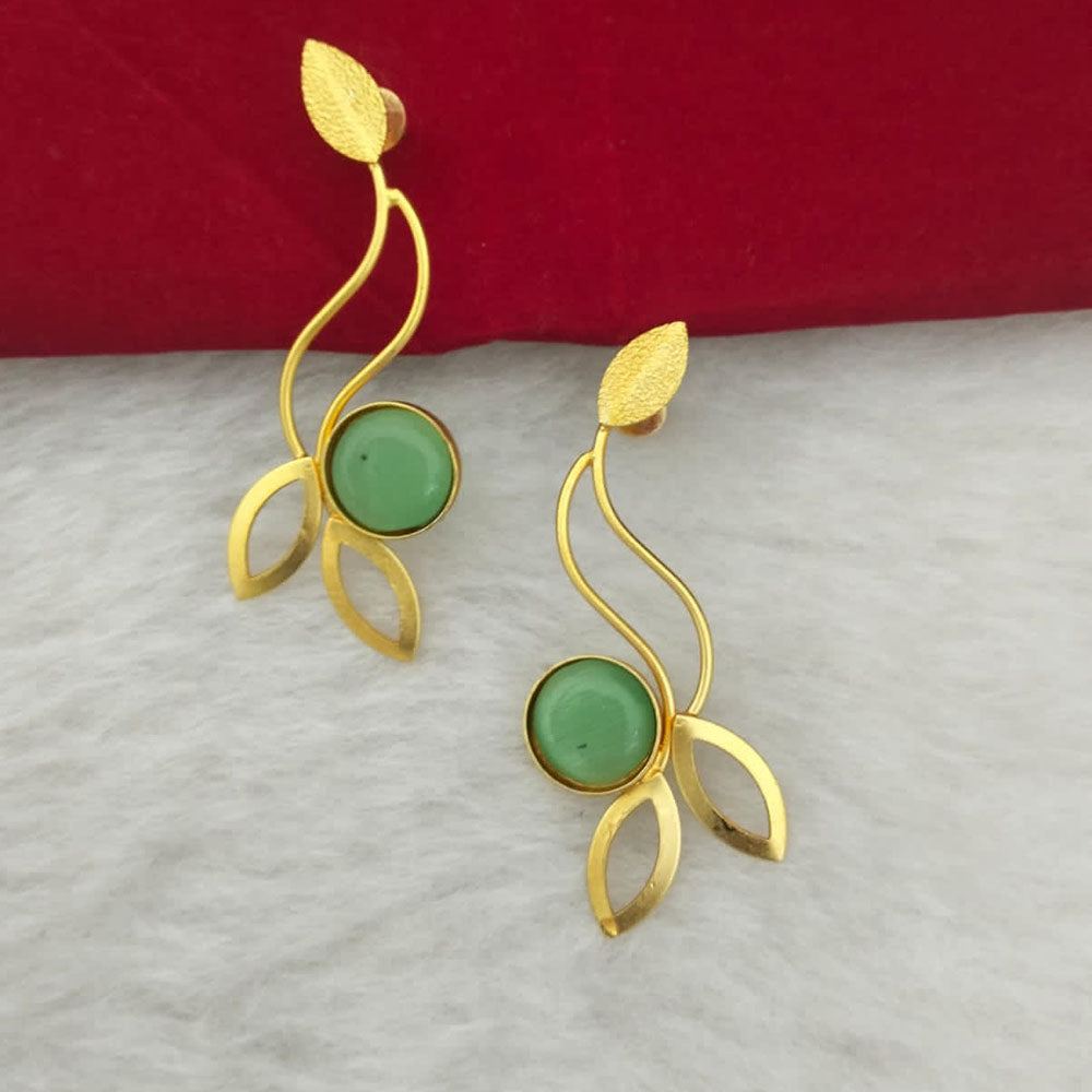 Marudhar Creations Gold Plated Matte Finish  Dangler Earrings