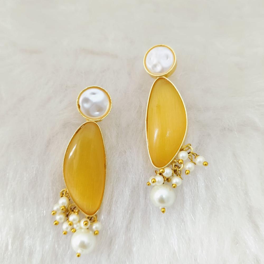 Marudhar Creations Ethereal Tiered Crescent Earrings
