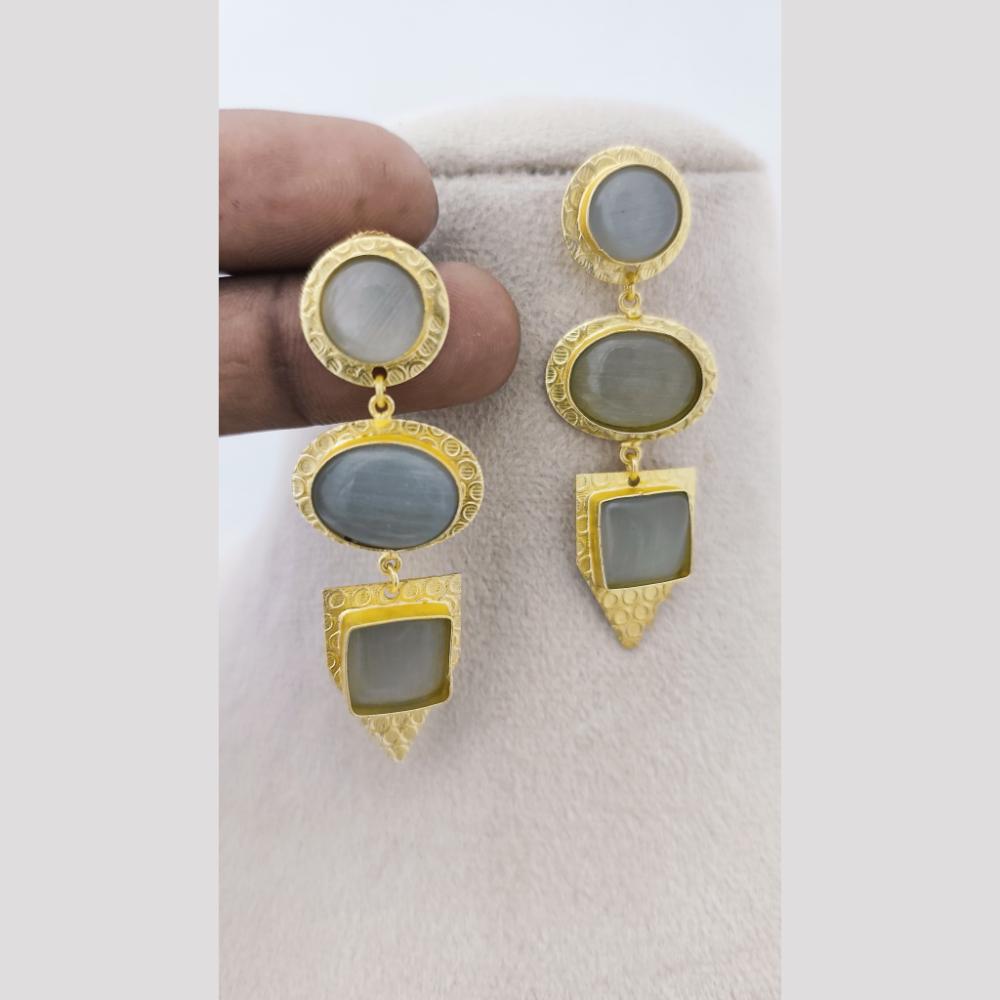 Marudhar Creations Textured Geometric Cascade Earrings