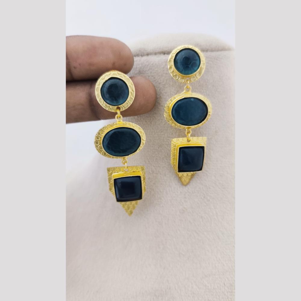 Marudhar Creations Textured Geometric Cascade Earrings