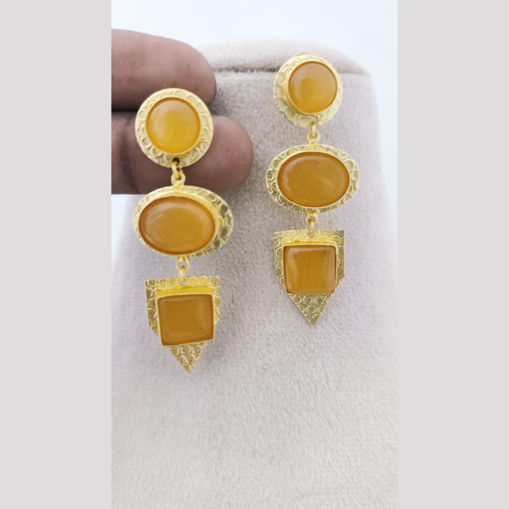 Marudhar Creations Textured Geometric Cascade Earrings