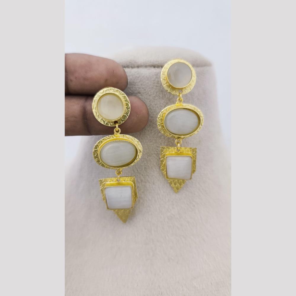 Marudhar Creations Textured Geometric Cascade Earrings