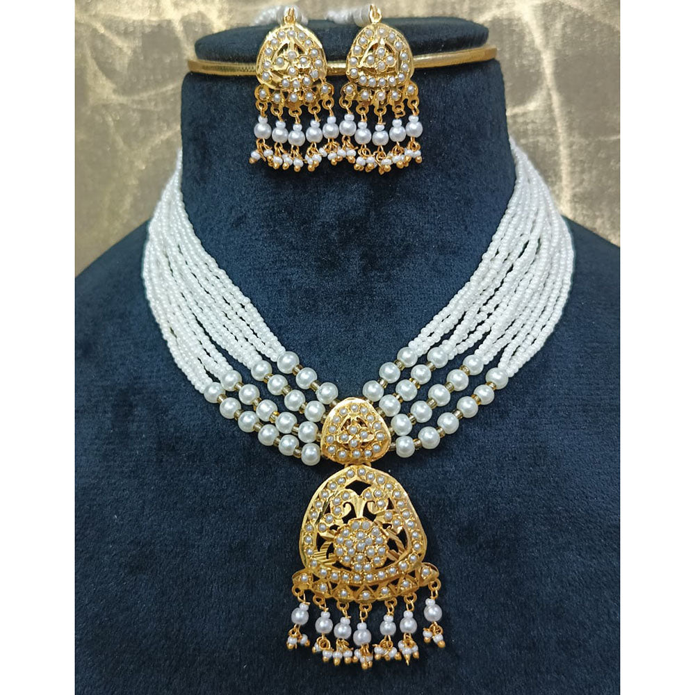 Everlasting Jadau Royal Austrian Stone And Pearl Necklace Set
