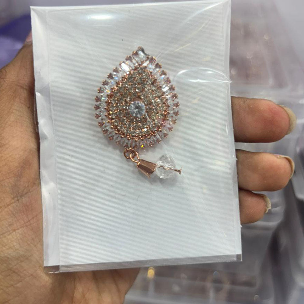 Abhinandan Glam Austrian Stone Wedding Wear Brooch