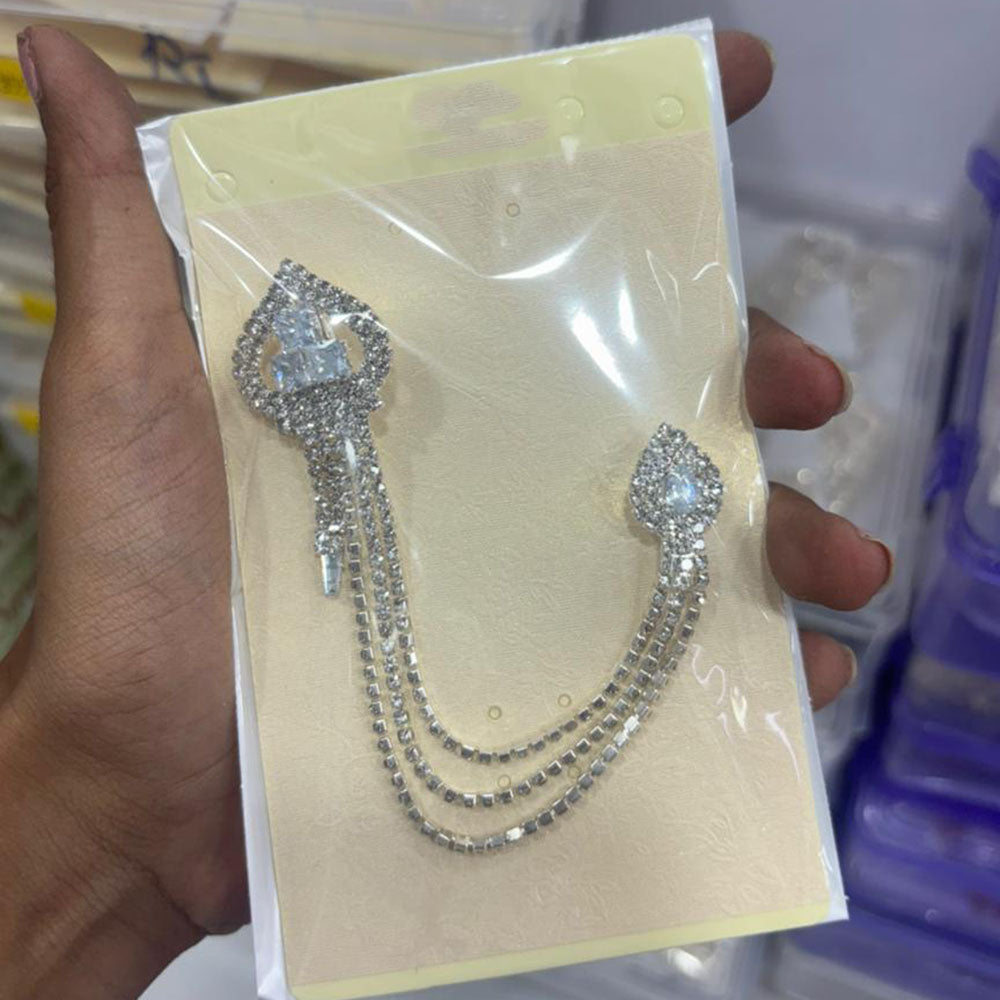 Abhinandan Glam Austrian Stone Wedding Wear Brooch