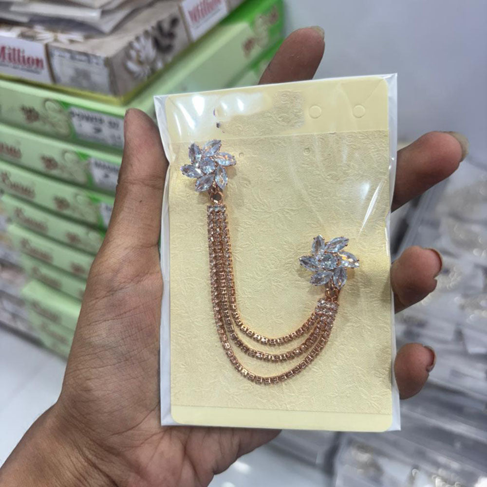Abhinandan Glam Austrian Stone Wedding Wear Brooch