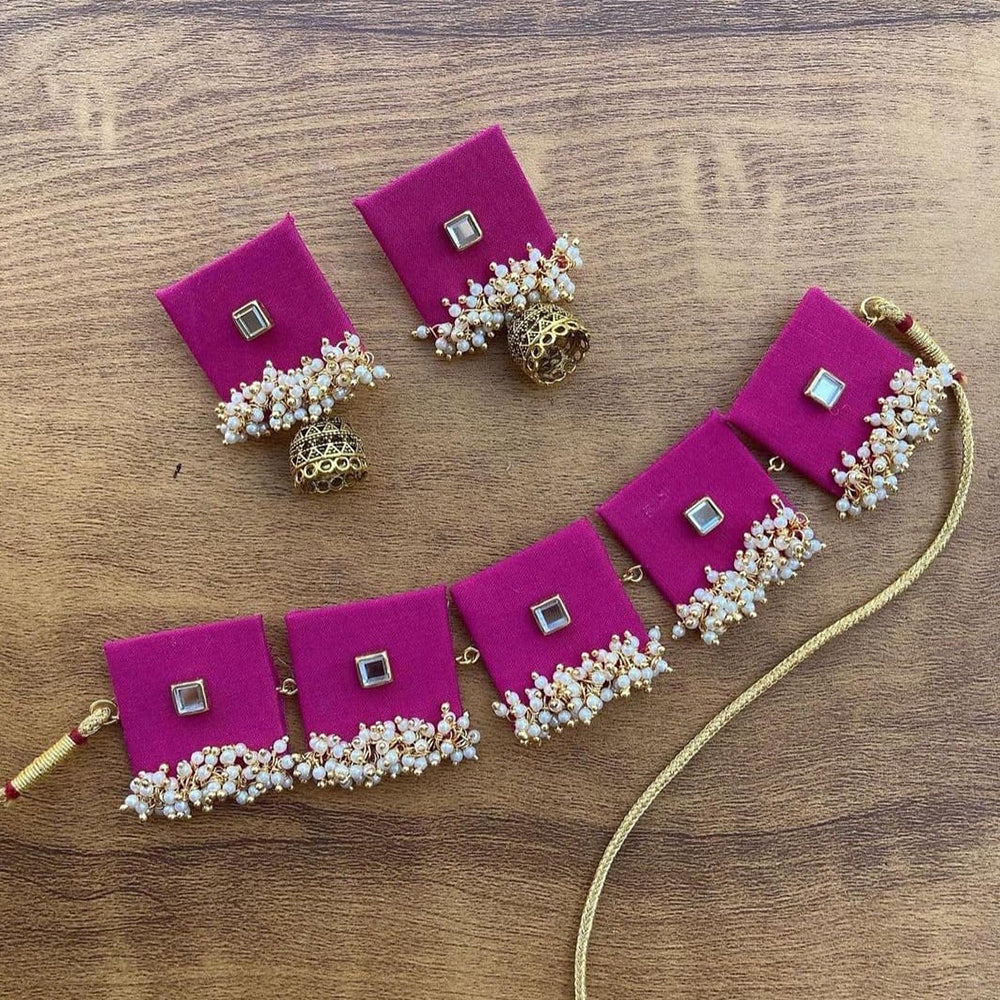 Handmade For Her Gold Plated Pearl Handmade Necklace Set