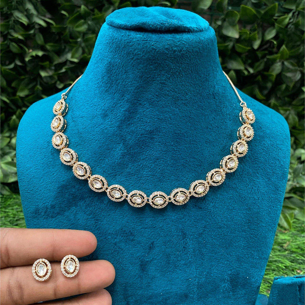 Amoliya Jewels Regal Look Polki Kundan Statement Necklace Set