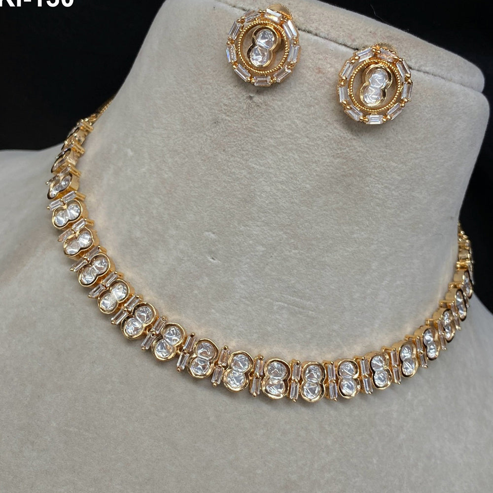 Amoliya Jewels Designer Polki Kundan Stone Necklace Set