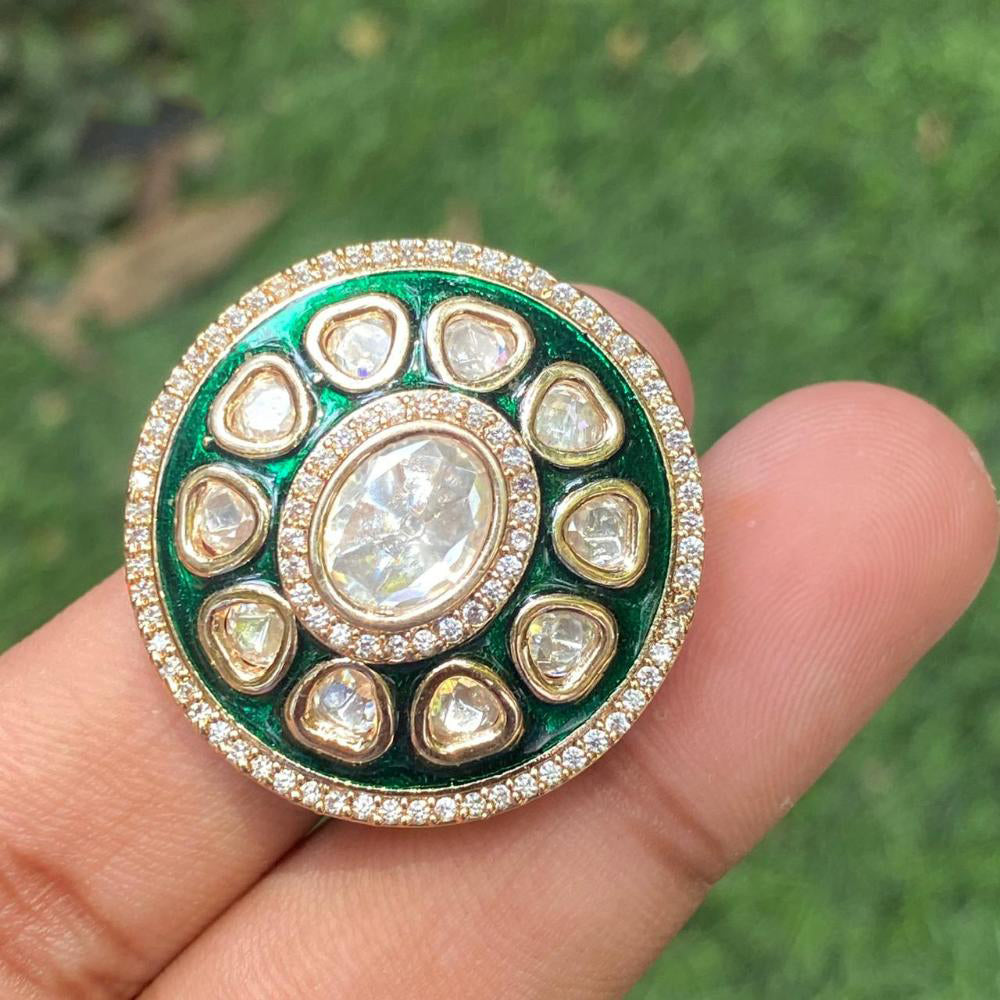 Amoliya Jewels Ethnic Polki Kundan Stone Rings