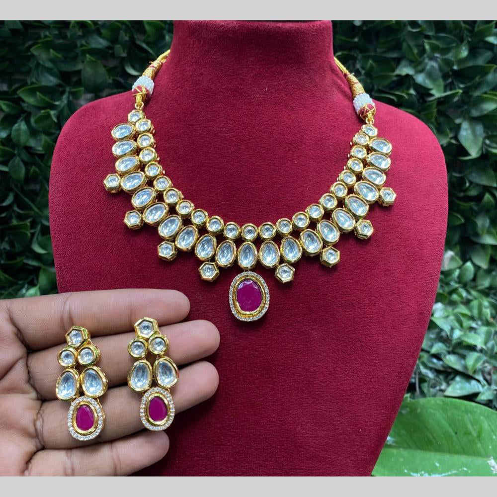 Amoliya Jewels Grand Kundan Stone Necklace Set