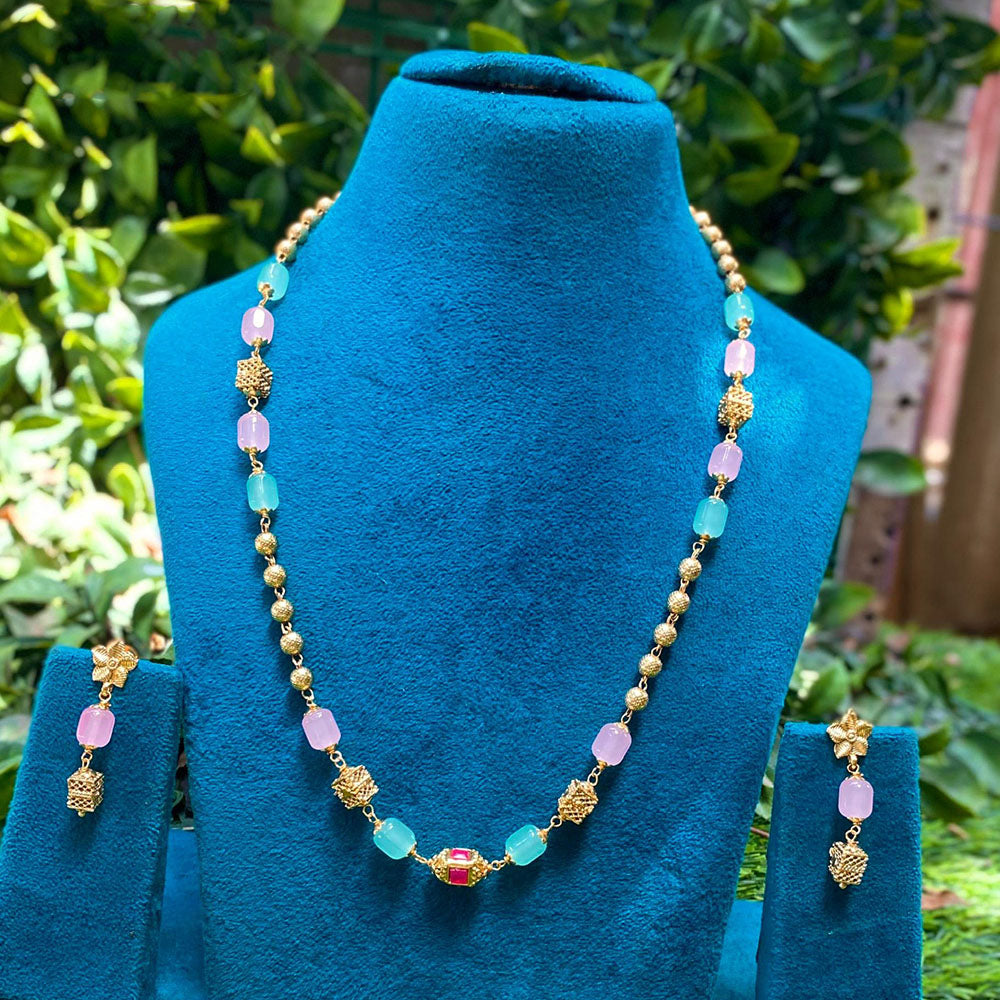 Amoliya Jewels Classic Colorful Beads Necklace Set