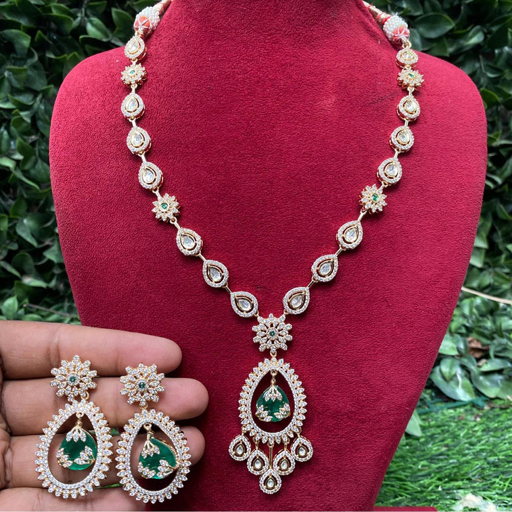 Amoliya Jewels Designer American Diamond Necklace Set