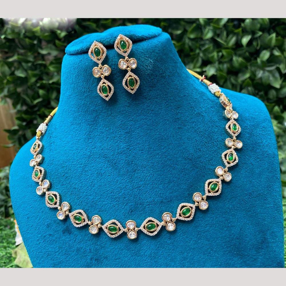 Amoliya Jewels Designer Ethnic Polki Kundan Stone Neckalce Set