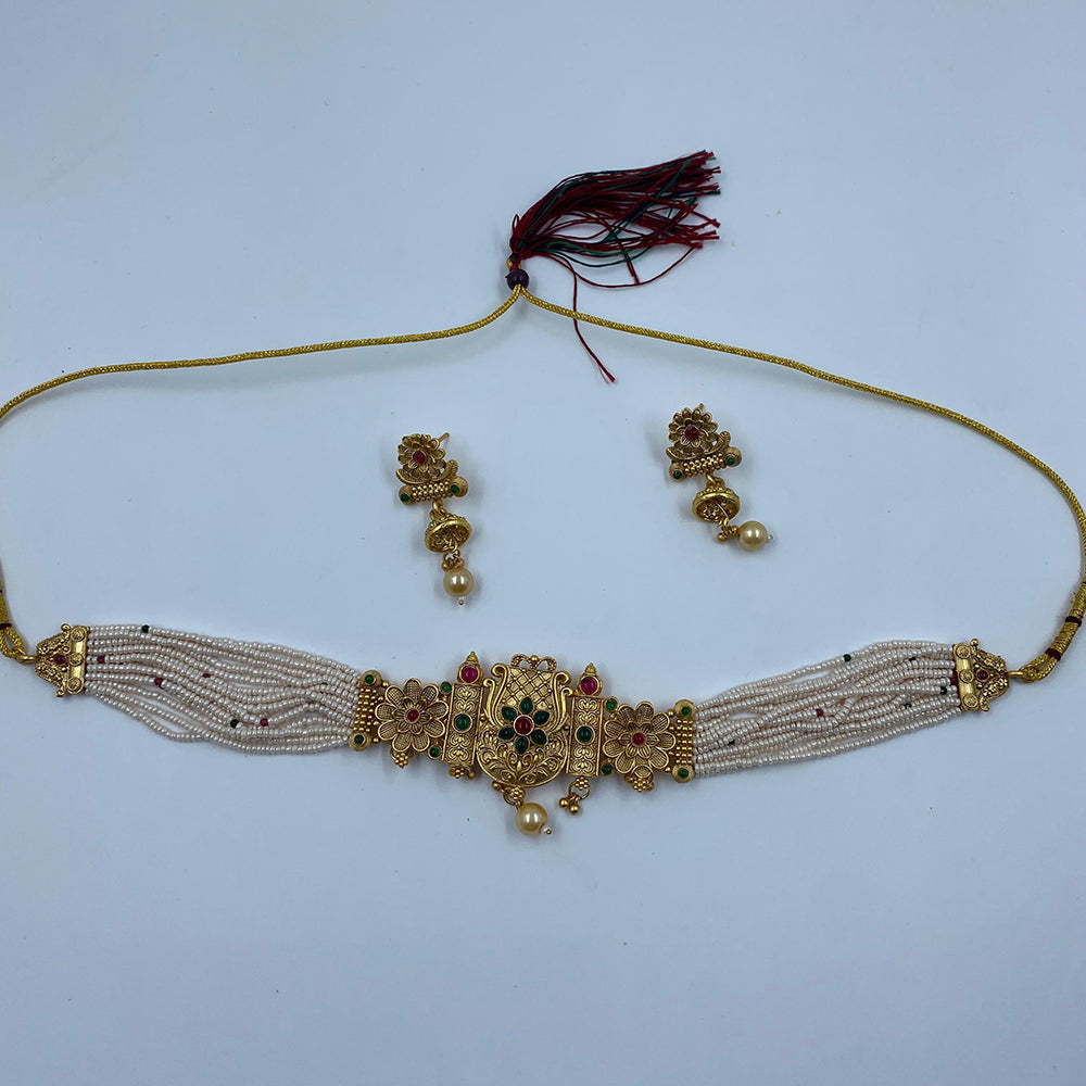 Pearl Gold Chik Design Chik Pearl Set Senco Gold Senco Gold Cheek