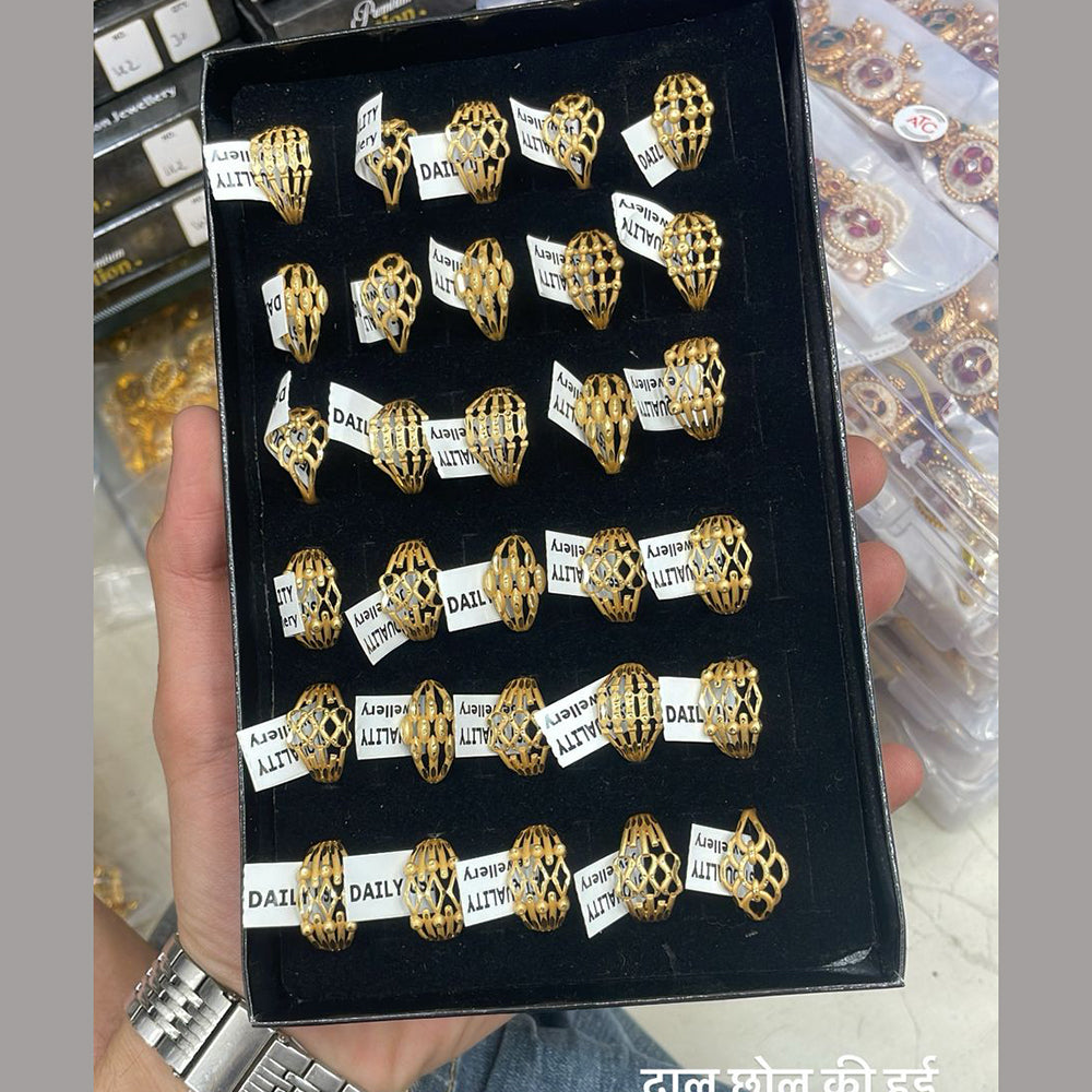 Kalpna Sales Surat Gold Plated Ring (Mix Design)