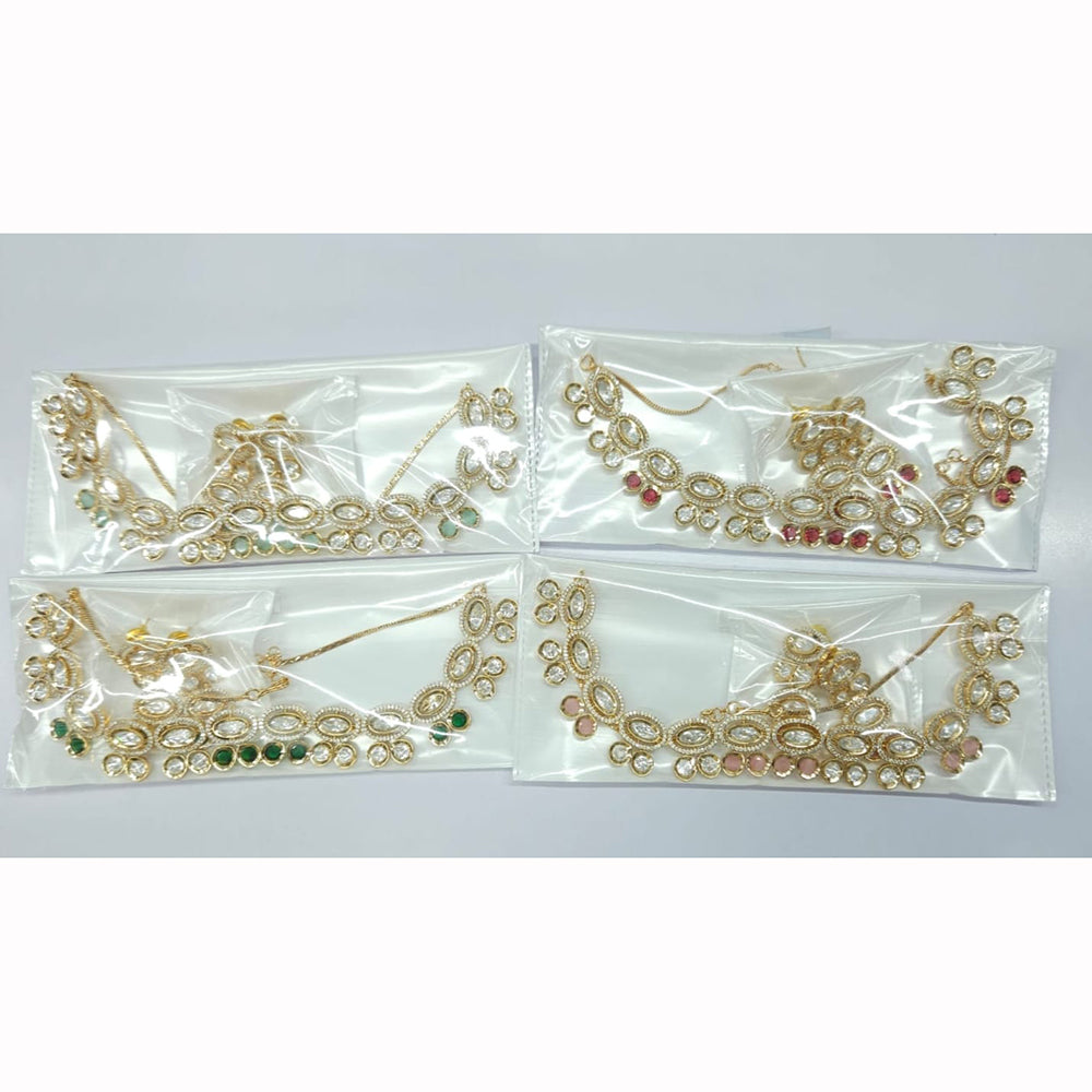 Rajwadi Collection Heritage Polki Kundan Stone Necklace Set