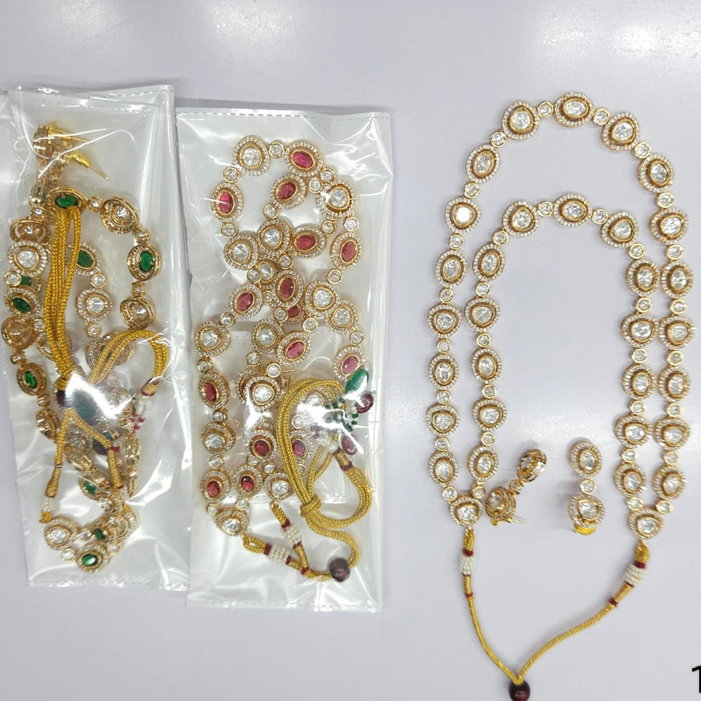 Rajwadi Collection Heritage Polki Kundan Stone Necklace Set