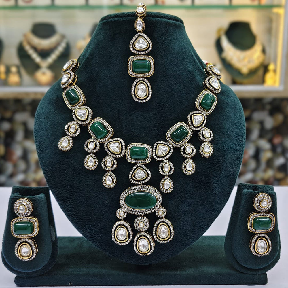 Rajwadi Collection Crystal And Austrian Stone Designer Necklace Set